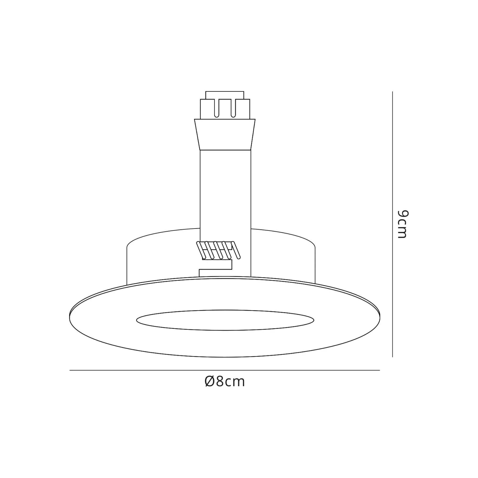 Hudson GU10 Fixed Downlight, Cut Out 60mm Polished Chrome D0036  Deco Hudson
